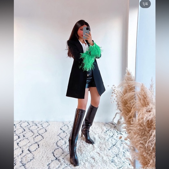 ZARA LAPEL COLLAR DRESS JACKET - Picture 3 of 9